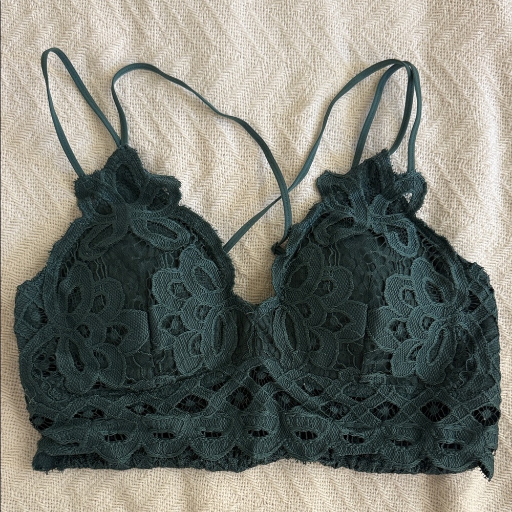 Wishlist Teal Lace Floral Bralette